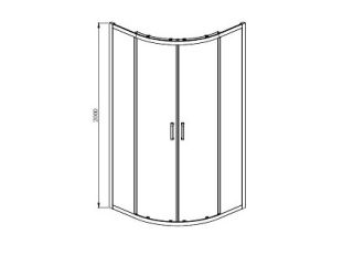 Душевой уголок Aquatek AQ ARI RO 10020BL 100х100 см чёрный матовый